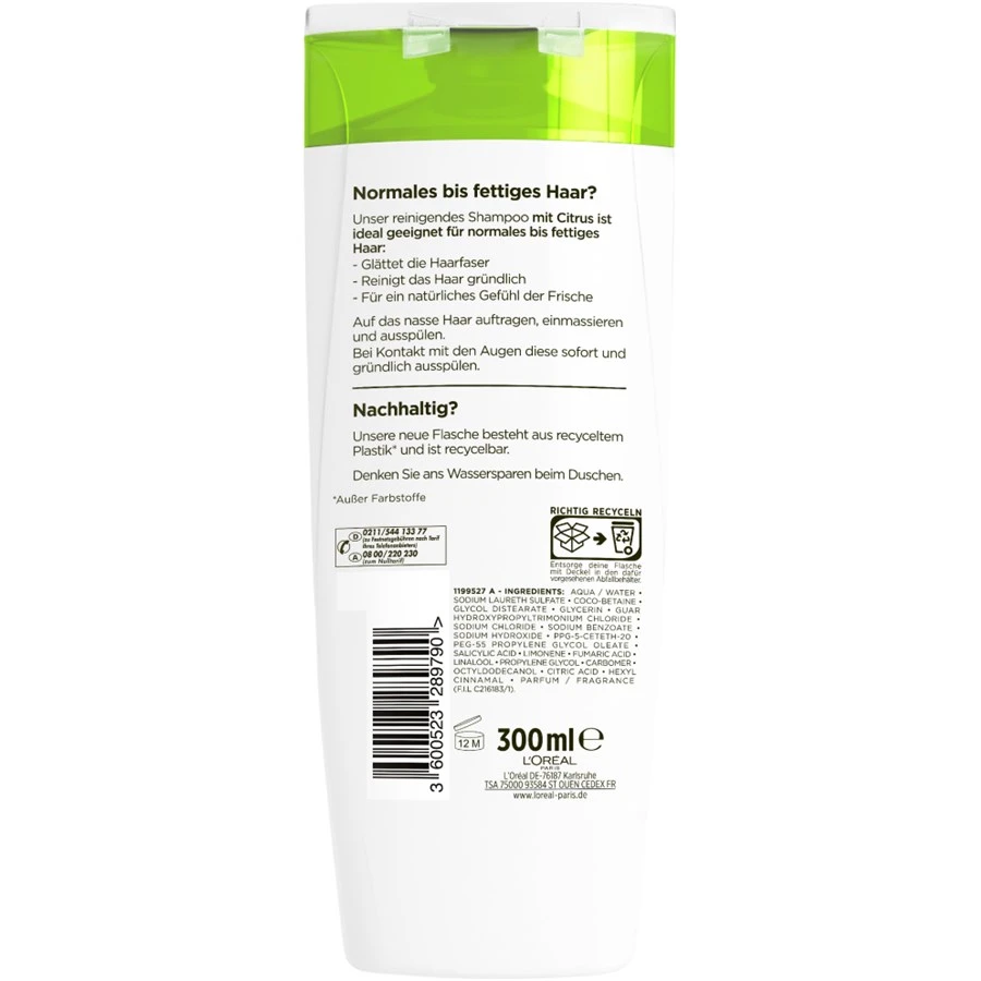 Shampooing Shampoing Energie Citrus CR De L’Oréal Paris – Image 2
