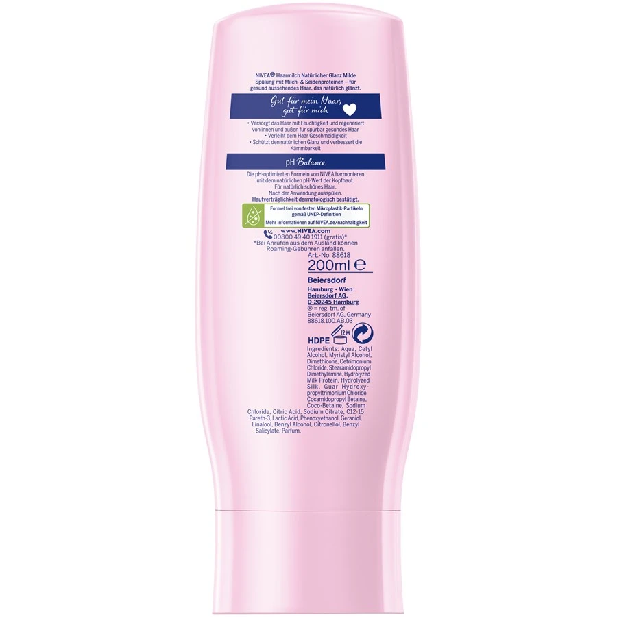 Conditioner Lait Capillaire Brillance Naturelle Après-shampooing Doux De Nivea – Image 2