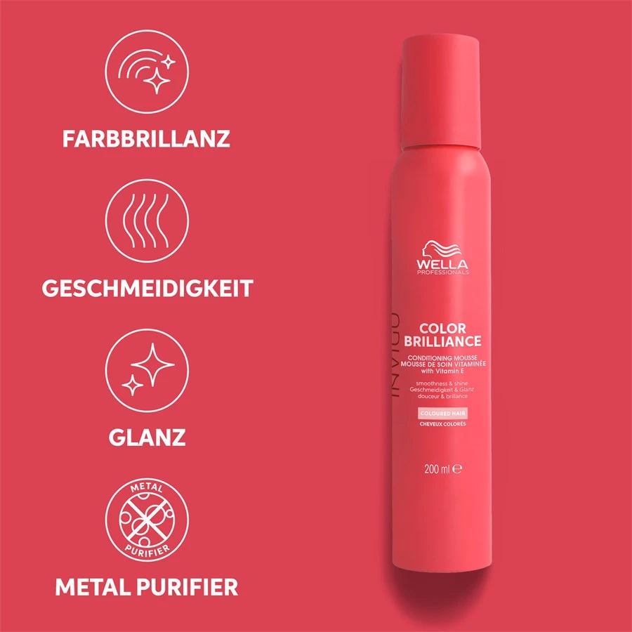 Color Brilliance Vitamin Conditioning Mousse De Wella – Image 4